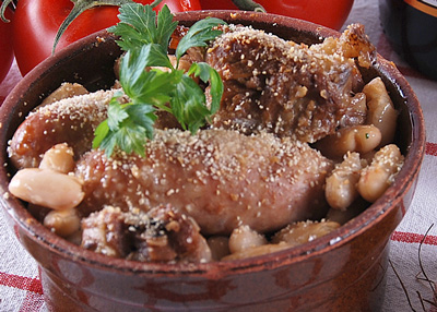 Cassoulet aux manchons de canard confits