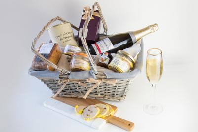 Notre Panier gourmand Végétarien de Noël au Champagne