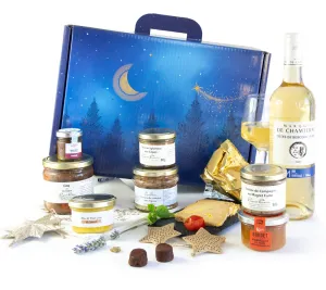 Coffret Merry Christmas bleu foie gras